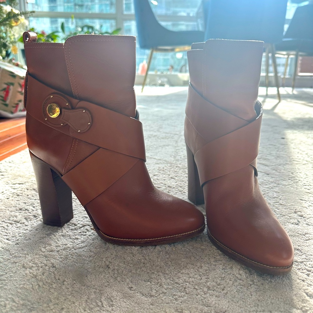 Ralph Lauren Collection Brown Ankle Boots